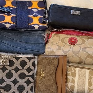 Bundle Lot Of Coach Wristlets And Wallet